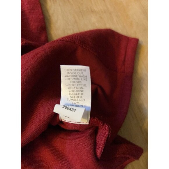 J Jill Red Tunic Top  2X Cotton Blend 3/4 Sleeve Pocket Relaxed Casual Comfort - Picture 9 of 12